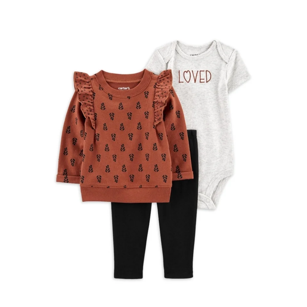 Carter's Child of Mine Baby Girl Size 24M Outfit Set, 3-Piece Loved NWT